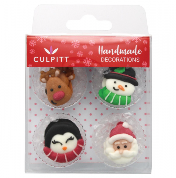 XMASDECO1012 - Xmas Edible Decorations Santa/Snowman x 12