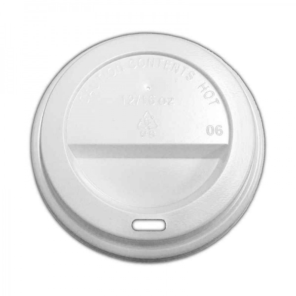 CLID319A - White Sip Lid To Fit Plain Cup 12/16oz x 100