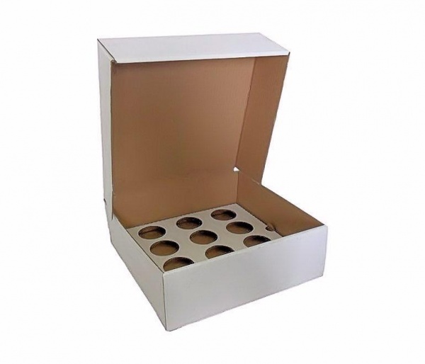 CUPCAKEB1205 - 12 Cupcake Box (Corrugated) With Inserts x 5