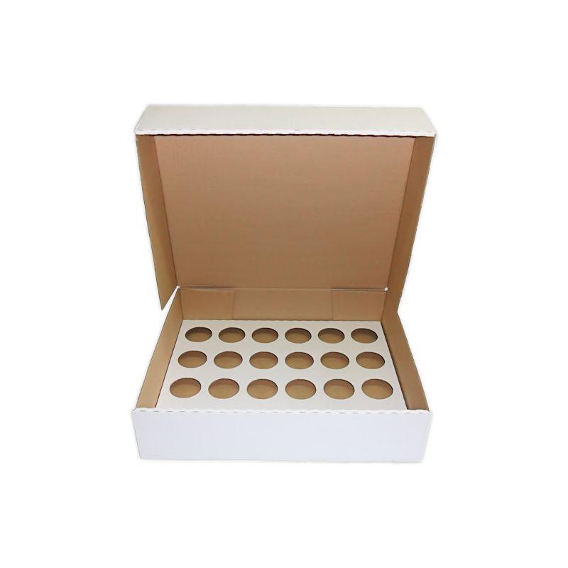 CUPCAKEL2401 - 24 Large Cupcake Box (Corrugated 17.25 x 14.75 x 4) With Inserts x 1