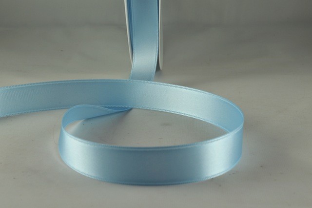 RIBBLUE0701 - Ribbon Double Faced Satin Baby Blue 7mm x 25 Meters