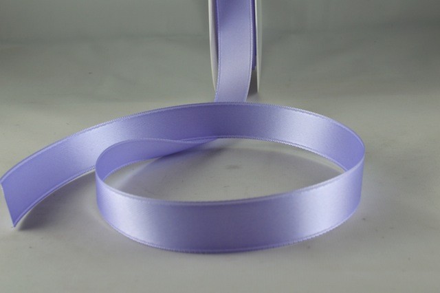 RIBDLILAC1505 - Ribbon Double Faced Satin Deep Lilac 15mm x 25 Meters