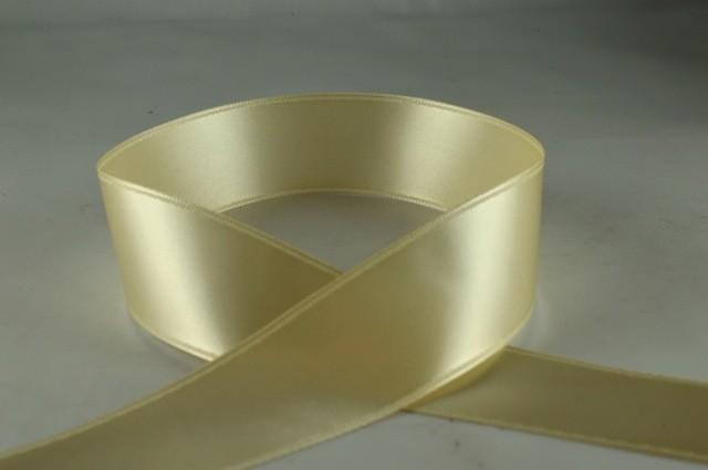 RIBIVORY1532 - Ribbon Double Faced Satin Ivory 15mm x 25 Meters