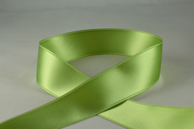 RIBPALEGREEN1506 - Ribbon Double Faced Satin Pale Green 15mm x 25 Meters