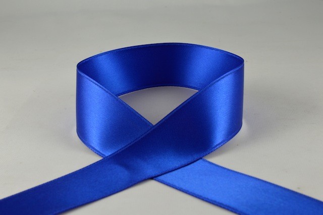 RIBRBLUE0720 - Ribbon Double Faced Satin Royal Blue 7mm x 25 Meters