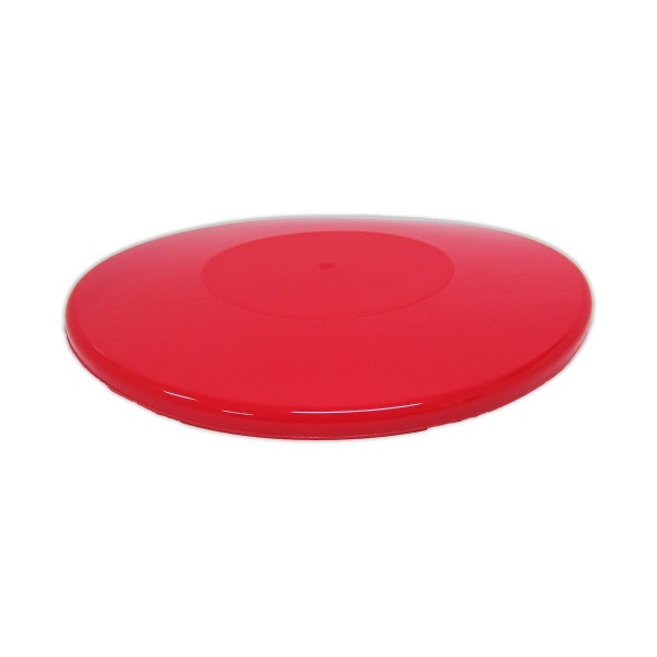 PUDB1125L - 1lb Red Pudding Bowl Lids x 25