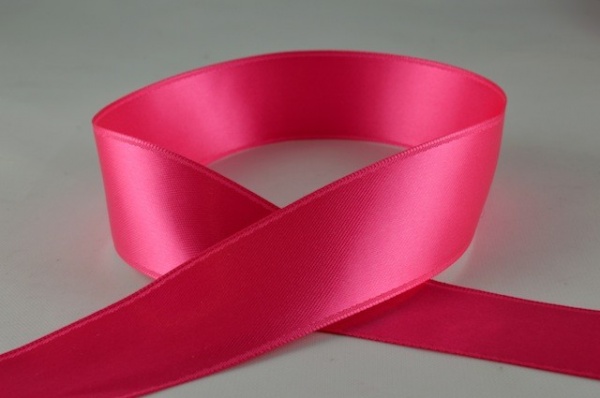 RIBFUCHSIA0718 - Ribbon Double Faced Satin Fuchsia 7mm x 25 Meters