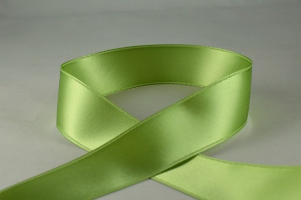 RIBPALEGREEN0706 - Ribbon Double Faced Satin Pale Green 7mm x 25 Meters